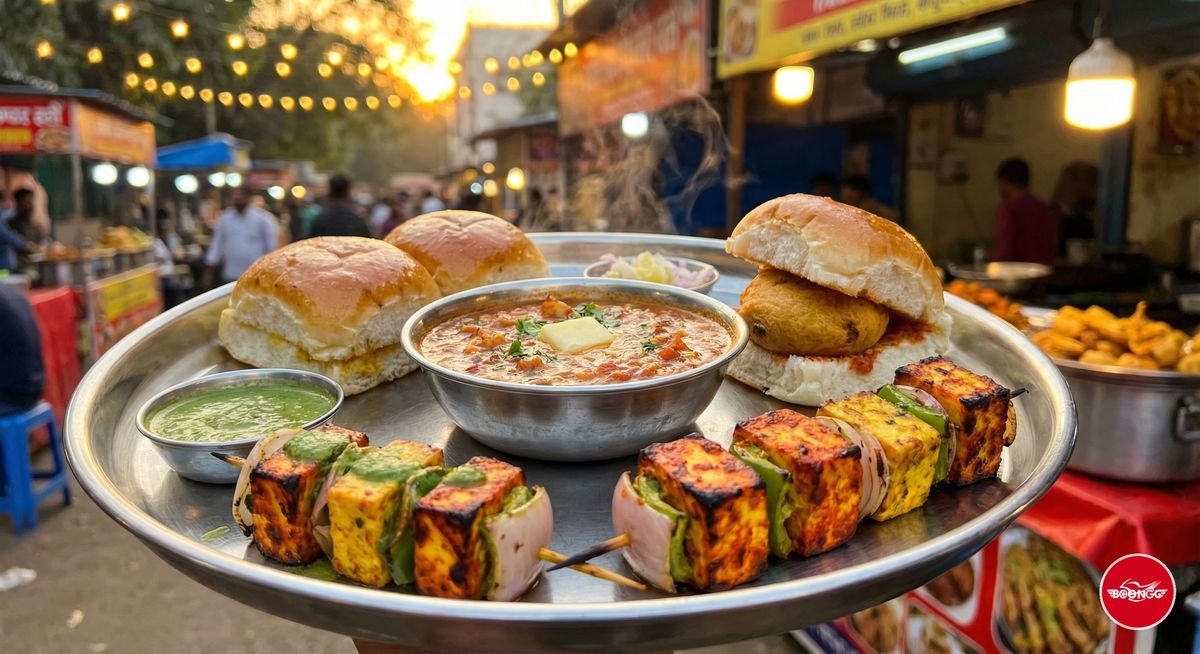Street food platter Balewadi High Street Pune