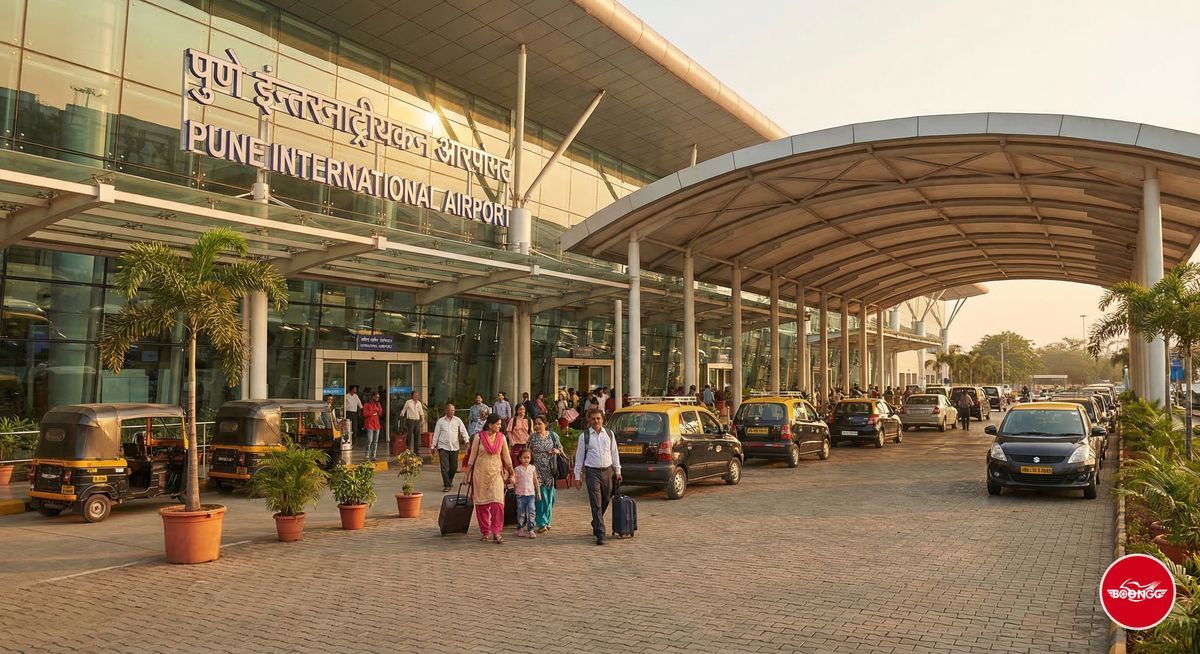 Pune airport terminal arrival area
