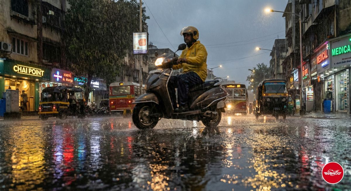 pune monsoon commute scooter rain
