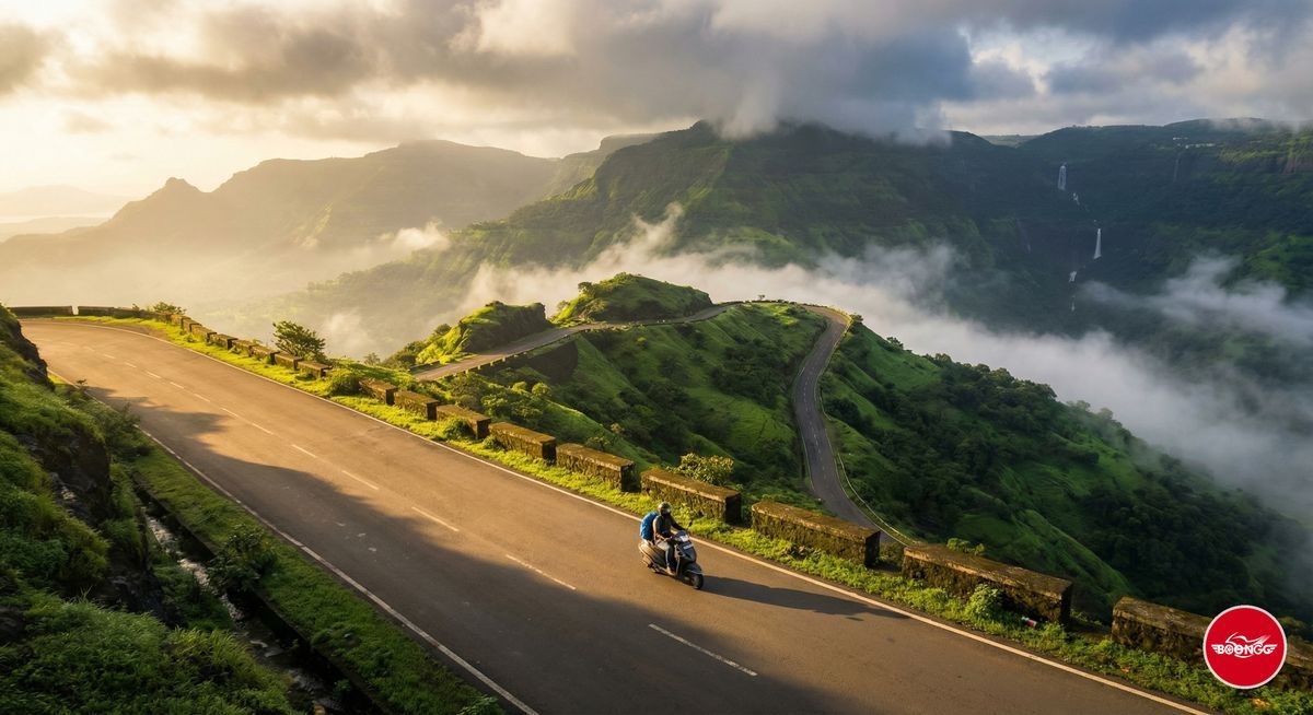 Pune to Lonavala bike ride through scenic Western Ghats route